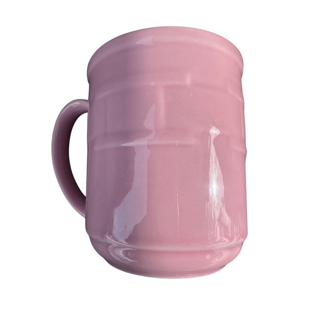 Longaberger Pottery Woven Traditions Horizon of Hope Coffee Cup Mug Pink 8oz